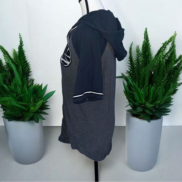 Used Mitchell & Ness Warriors Keeping Score Hooded Shirt Size Medium Unisex - Picture 2 of 9